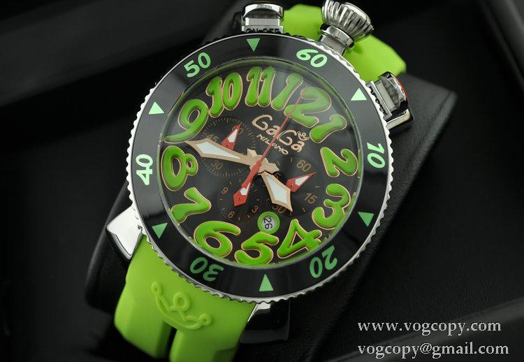 ガガミラノ腕時計 GaGaMILANO 日本製クオーツ　6針 クロノグラフ日付表示 ステンレス回転ベゼル
