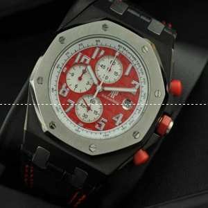日本製クオーツ Audemars Piguetオーデマピゲ 腕時計 6針クロノグラフ 日付表示 ステンレス レザー