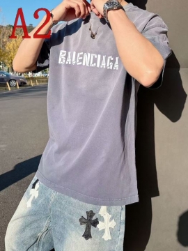 2025新作BALENCIAGAバレンシアガハイブリッド素材Tシャツ
