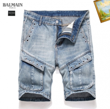 2025春先BALMAIN バルマンハーフデニム/半ズボングラフィック