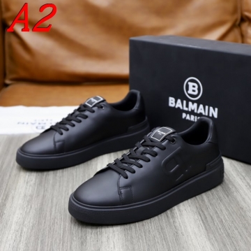BALMAIN スニーカー【在庫あり】スタイリッシュなモノトーン★快速発送  