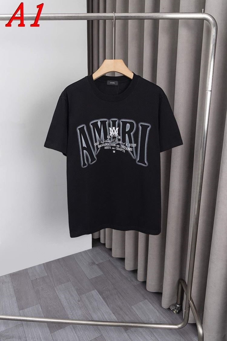 2025新作 AMIRIアミリ クルーネック 半袖Tシャツ アメカジ