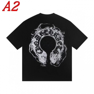 2025新作 CHROME HEARTSクロムハーツ ラウンドネック 半袖Tシャツ   プレミアム