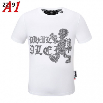 2025新作 PHILIPP PLEINフィリッププレイン ラウンドネック 半袖Tシャツ   スリムシルエット
