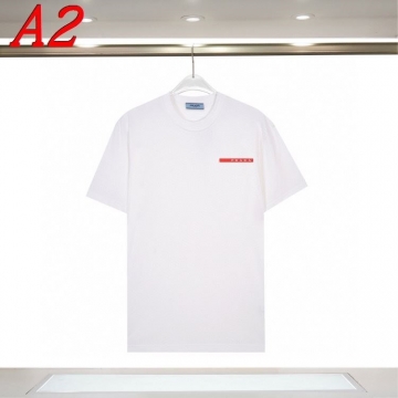  PRADAプラダ 2025新作   ラウンドネック 半袖Tシャツ   ルーズフィット