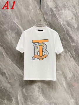  BURBERRYバーバリー 2025新作   ラウンドネック 半袖Tシャツ   デジタルプリント