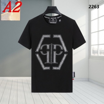  PHILIPP PLEINフィリッププレイン 2025新作   ラウンドネック 半袖Tシャツ   エスニックモダン