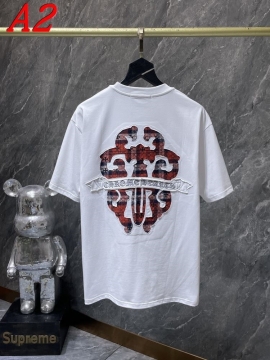  CHROME HEARTSクロムハーツ 2025新作 クルーネック 半袖Tシャツ フューチャリスティック