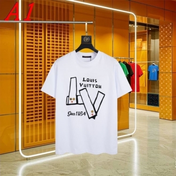 2025新作 LOUIS VUITTONルイヴィトン ラウンドネック 半袖Tシャツ   ノンフィクション