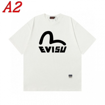  EVISUエヴィス 2025新作   ラウンドネック 半袖Tシャツ   アメカジ