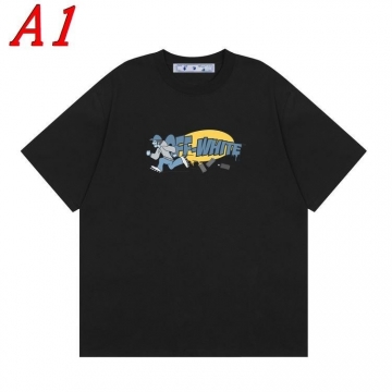 2025新作 OFF-WHITEオフホワイト ラウンドネック 半袖Tシャツ   クール