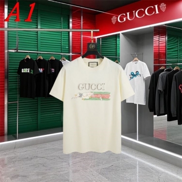 GUCCIグッチ 2025新作 クルーネック 半袖Tシャツ ポジティブ