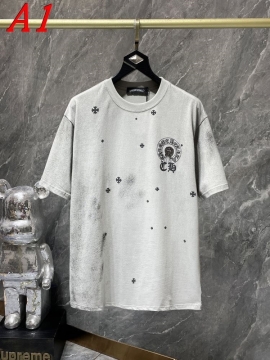2025新作 CHROME HEARTSクロムハーツ クルーネック 半袖Tシャツ エキサイティング