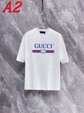 2025新作 GUCCIグッチ ラウンドネック 半袖Tシャツ   エッジー