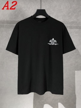  PRADAプラダ 2025新作 クルーネック 半袖Tシャツ ラグジュアリー