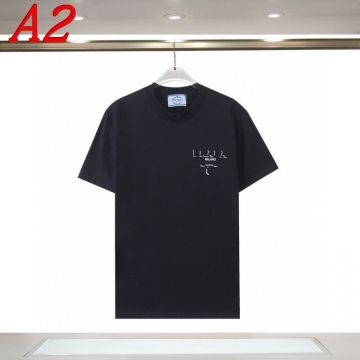 2025新作 PRADAプラダ クルーネック 半袖Tシャツ ロゴプリント