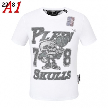 2025新作 PHILIPP PLEINフィリッププレイン ラウンドネック 半袖Tシャツ   エッジー