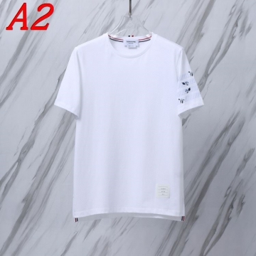 2025新作 THOM BROWNEトムブラウン ラウンドネック 半袖Tシャツ   ミステリアス