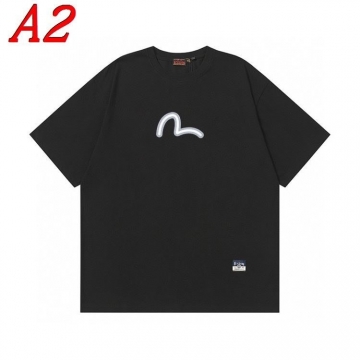  EVISUエヴィス 2025新作   ラウンドネック 半袖Tシャツ   セレンディピティ