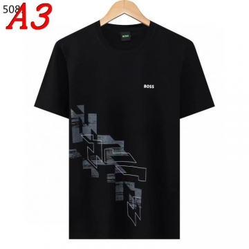 2025新作 HUGO BOSSヒューゴボス ラウンドネック 半袖Tシャツ   ビビッド