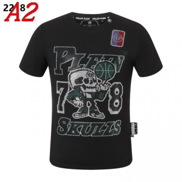 2025新作 PHILIPP PLEINフィリッププレイン ラウンドネック 半袖Tシャツ   エッジー