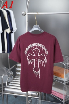 2025新作 CHROME HEARTSクロムハーツ ラウンドネック 半袖Tシャツ   デジタルプリント