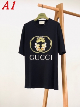  GUCCIグッチ 2025新作 クルーネック 半袖Tシャツ エスニックモダン