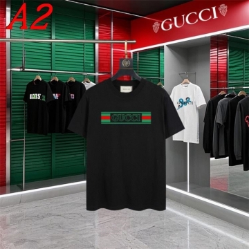 2025新作 GUCCIグッチ クルーネック 半袖Tシャツ ナチュラル