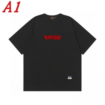 EVISUエヴィス 2025新作   ラウンドネック 半袖Tシャツ   カジュア...