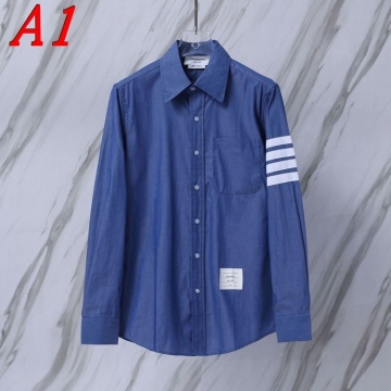25新作 本物 THOM BROWNE トムブラウン シャツ 0=S 1=M 2=L 3=XL 4=XXL