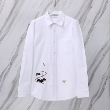 25新作 エクスクルーシブ THOM BROWNE トムブラウン シャツ 0=S 1=M 2=L 3=XL 4=XXL