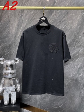  CHROME HEARTSクロムハーツ 2025新作 クルーネック 半袖Tシャツ マルチシーズン