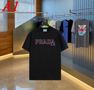 PRADAプラダ 2025新作 クルーネック 半袖Tシャツ コーディネート自在
