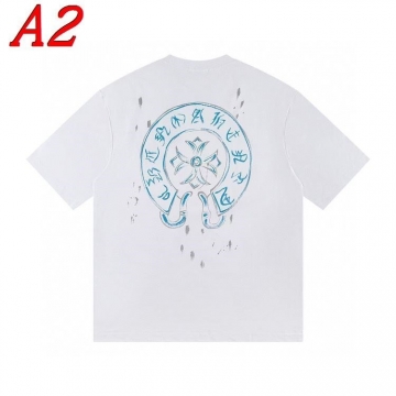  CHROME HEARTSクロムハーツ 2025新作   ラウンドネック 半袖Tシャツ   ビビッド