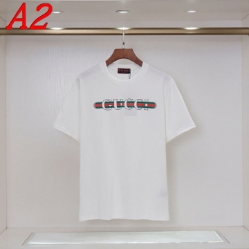 2025新作 GUCCIグッチ ラウンドネック 半袖Tシャツ   ビビッド