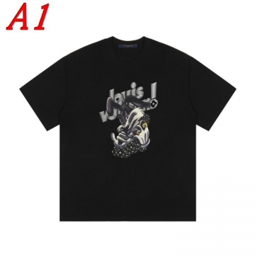  LOUIS VUITTONルイヴィトン 2025新作   ラウンドネック 半袖Tシャツ   ワイルド