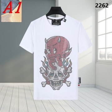  PHILIPP PLEINフィリッププレイン 2025新作   ラウンドネック 半袖Tシャツ   着回し可