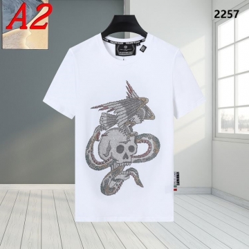  PHILIPP PLEINフィリッププレイン 2025新作   ラウンドネック 半袖Tシャツ   スマート
