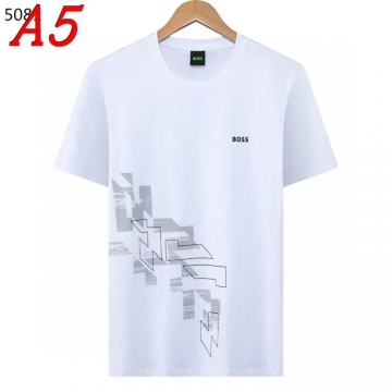 2025新作 HUGO BOSSヒューゴボス ラウンドネック 半袖Tシャツ   ビビッド