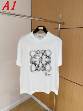  LOEWEロエベ 2025新作 クルーネック 半袖Tシャツ デジタルプリント