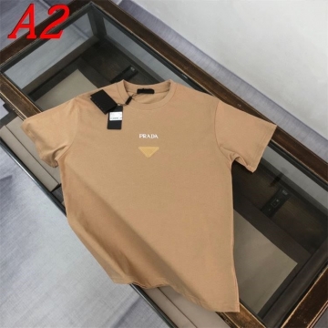  PRADAプラダ 2025新作   ラウンドネック 半袖Tシャツ   トレンドトップ