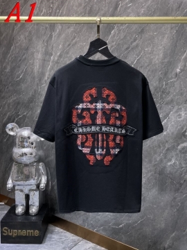  CHROME HEARTSクロムハーツ 2025新作 クルーネック 半袖Tシャツ フューチャリスティック