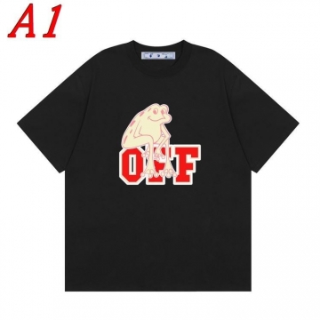 2025新作 OFF-WHITEオフホワイト ラウンドネック 半袖Tシャツ   ハイセンス