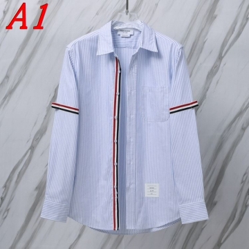 25新作 メンズ THOM BROWNE トムブラウン シャツ 0=S 1=M 2=L 3=XL 4=XXL