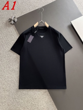 PRADAプラダ 2025新作   ラウンドネック 半袖Tシャツ   エモーショ...