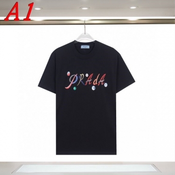  PRADAプラダ 2025新作 クルーネック 半袖Tシャツ デジタルプリント