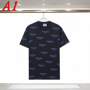  PRADAプラダ 2025新作   ラウンドネック 半袖Tシャツ   ヴィンテージ風