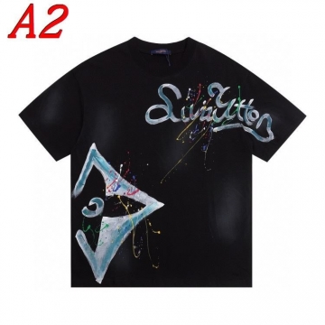  LOUIS VUITTONルイヴィトン 2025新作   ラウンドネック 半袖Tシャツ   エッジー