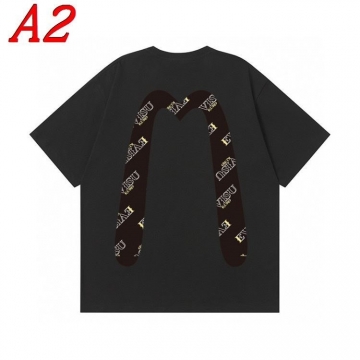  EVISUエヴィス 2025新作   ラウンドネック 半袖Tシャツ   ユーモア