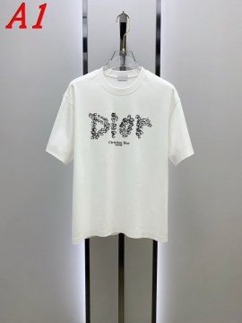 2025新作 DIORディオール クルーネック 半袖Tシャツ ヴィンテージ風